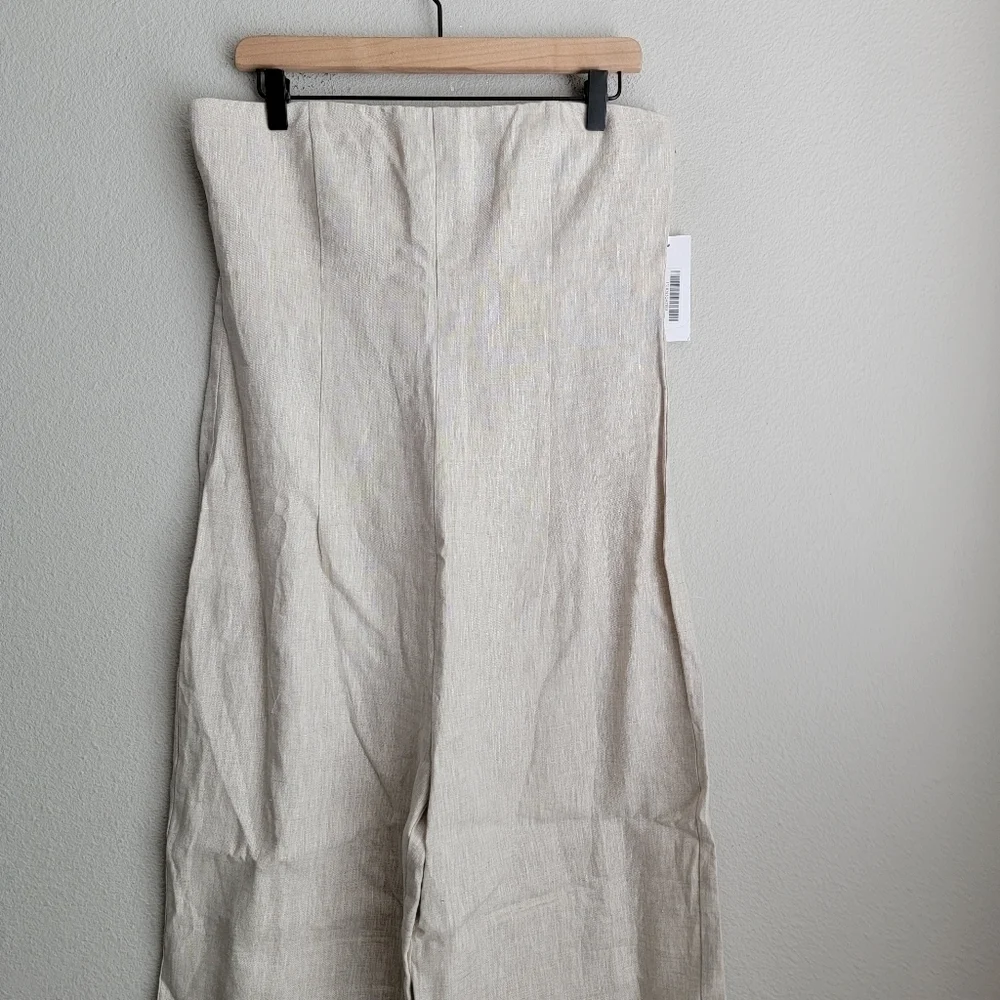 Reformation Jude Linen Jumpsuit in Oatmeal size 8 NWT